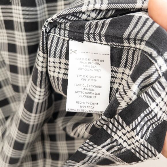 Equipment Knox Lace Up Plaid Silk Shirt Dress Size Small - Picture 11 of 13